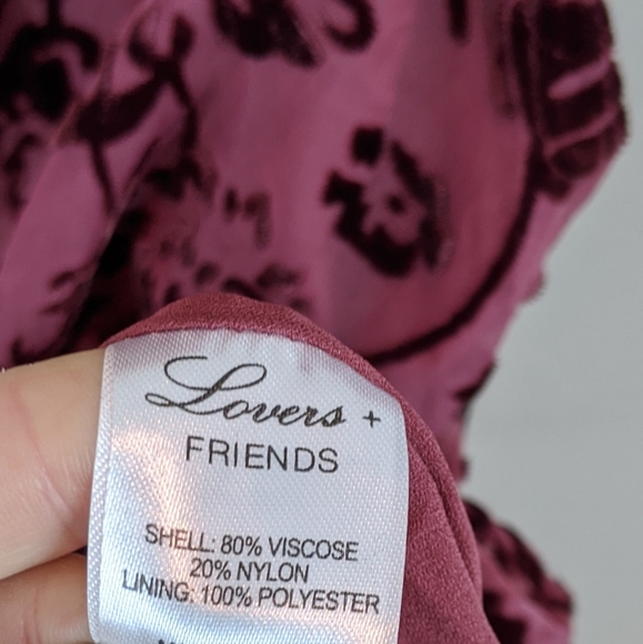 Lovers + Friends | Velvety Floral Cutout Dress-E33 - Picture 8 of 8